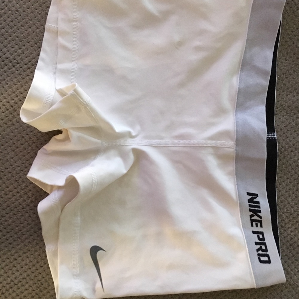 White nike pro spandex